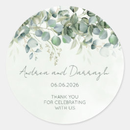 Eukalyptus Hochzeitsgeschenk Etikett Aufkleber 100