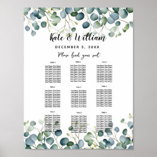 Eukalyptus Hochzeitspaziergang Tischtennisplan Par Poster