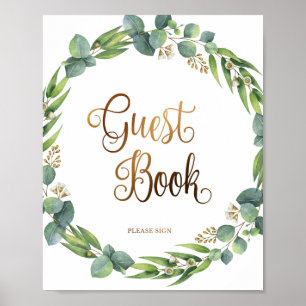 Eukalyptus-Hochzeitssymbol für Gästebuch
