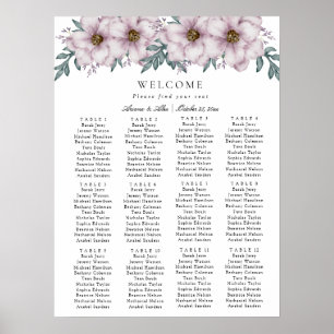 Eukalyptus-Hochzeitstabelle Poster