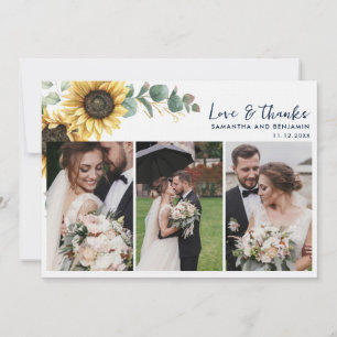 Eukalyptus-Hochzeitstag-Foto Dankeskarte