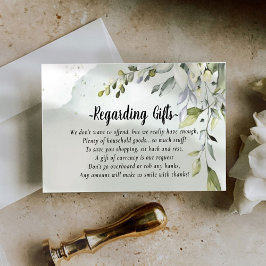 Eukalyptus Honeymoon Money statt Geschenkkarten Begleitkarte