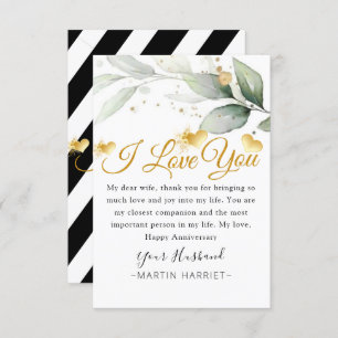 Eukalyptus I Liebe Sie Jubiläumskarte für die Ehef Dankeskarte