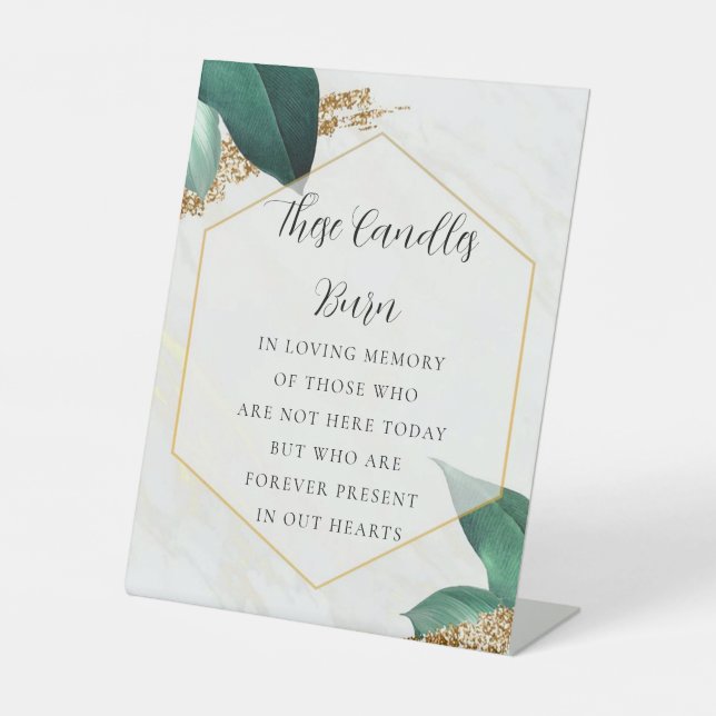 Eukalyptus im Zeichen des liebenden Gedächtnisses Sockelschild (Vorderseite)