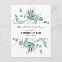 Eukalyptus in Aquarellfarben und Sukkulatur Save t