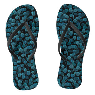 Eukalyptus in blau flip flops