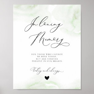 Eukalyptus in Love Memory Wedding Memorial-Zeichen Poster