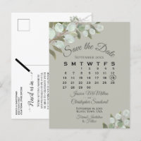 Eukalyptus-Kalender-Hochzeit Sichern Sie das Datum