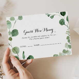 Eukalyptus-Kalligrafie: Schätzung der Anzahl der S Visitenkarte