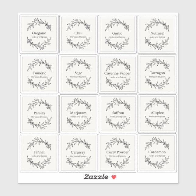 Eukalyptus Kitchen Kulinarische Kräuter Gewürze Sc Aufkleber (Blatt)