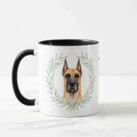 Eukalyptus-Kranz Rehbraun Deutsche Dogge Monogramm