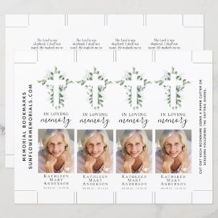 Eukalyptus-Kreuz-Foto-Lesezeichen zur Erinnerung