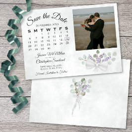 Eukalyptus & Lavender Foto & Calendar Wedding Save The Date