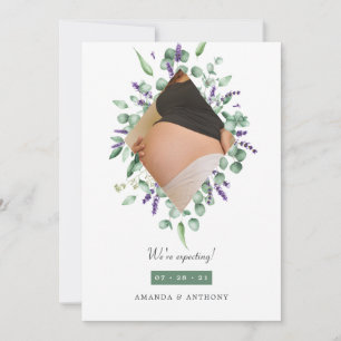 Eukalyptus Lavender Foto Schwangerschaft Ankündigu Ankündigung