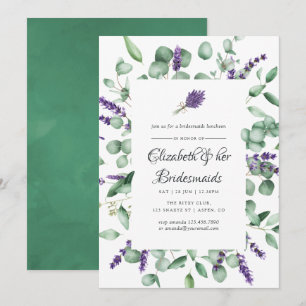 Eukalyptus Lavender Greenery Bridesmaids Luncheon Einladung
