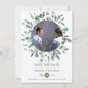 Eukalyptus Lavender Greenery Foto Wedding Save The Date