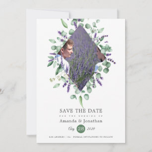 Eukalyptus Lavender Greenery Wedding Save The Date