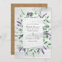 Eukalyptus Lavender Rustic QR Code UAWG Wedding