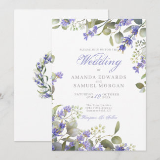 Eukalyptus & Lavender Wedding Einladung