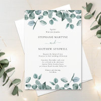 Eukalyptus Leaf Foliage Moderne Hochzeit