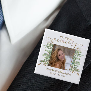 Eukalyptus Leaf   Foto Memorial Button