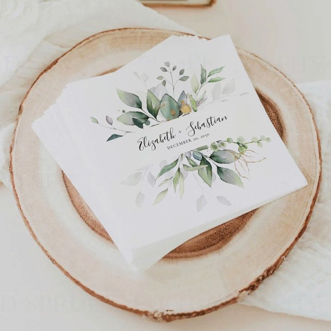 Eukalyptus Leaf Greenerenerity Wedding Napkins Serviette (Von Creator hochgeladen)