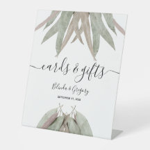 Eukalyptus-Leaf-Hochzeitskarten und Geschenke