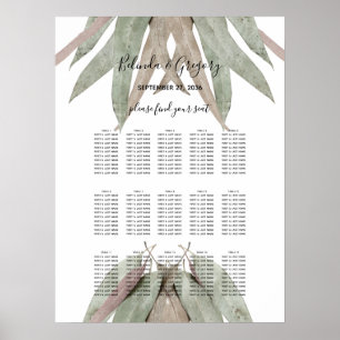 Eukalyptus-Leaf-Hochzeitstabelle Poster