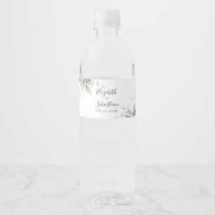 Eukalyptus Leaf Hochzeitwasserflaschen Wasserflaschenetikett