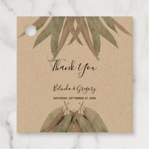Eukalyptus Leaf Wedding-Geschenk Geschenkanhänger