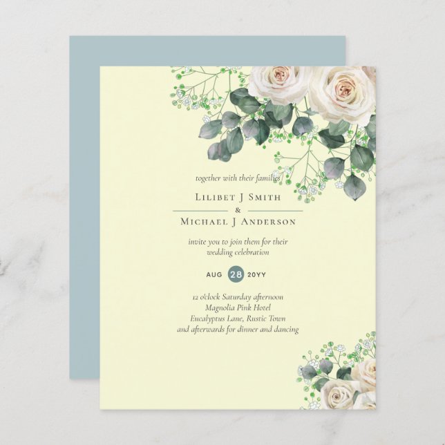 Eukalyptus Lemon Gelbe WEDD (Vorne/Hinten)