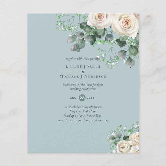 Eukalyptus Lemon Gelbe WEDD Flyer (Vorne)