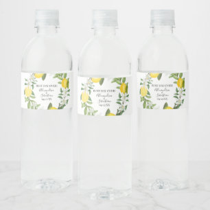 Eukalyptus Lemony Brautparty Couples Wedding Wasserflaschenetikett