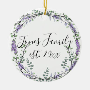 Eukalyptus lila floralbotanisch keramik ornament