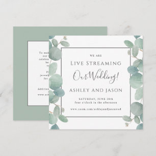 Eukalyptus Live Streaming Hochzeit Einladung