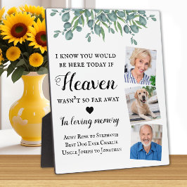 Eukalyptus Love Memory 3 Foto Memorial Wedding Fotoplatte