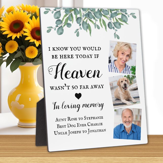 Eukalyptus Love Memory 3 Foto Memorial Wedding Fotoplatte (Von Creator hochgeladen)