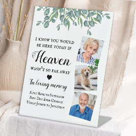 Eukalyptus Love Memory 3 Foto Memorial Wedding Sockelschild