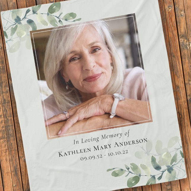 Eukalyptus Love Memory Memorial Keepake Fleecedecke (Von Creator hochgeladen)