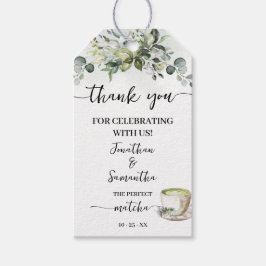 Eukalyptus-Matcha-Hochzeitsbrause-Geschenk-Anhänge Geschenkanhänger