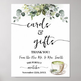 Eukalyptus-Matcha-Karten & Geschenke Junggesellinn Poster