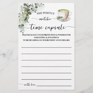 Eukalyptus-Matcha-Time-Capsule-Ratgeber-Spielkarte Flyer