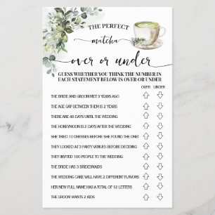Eukalyptus-Matcha-Über-oder-Unter-Duschspielkarte Flyer