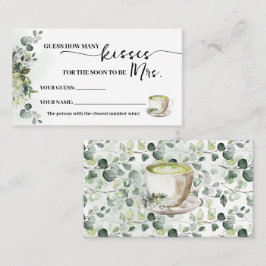Eukalyptus Matcha Wie viele Küsse für Frau Card Platzkarte