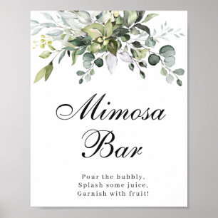 Eukalyptus Mimosa Bar Poster-Zeichen Poster