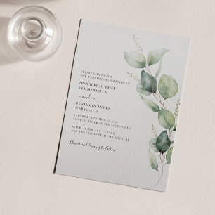 Eukalyptus Minimalistisch Botanische Wasserfarbenh Einladung