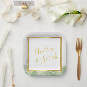 Eukalyptus-Minimalistisch Pappteller