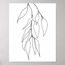 Eukalyptus Minimalistischer botanischer Linien