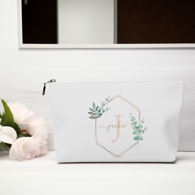 Eukalyptus-Mit Monogramm Zubehörtasche (Von Creator hochgeladen)