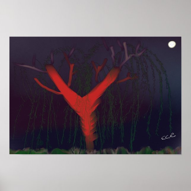 Eukalyptus-Mitternacht-Plakat, impressionistische  Poster (Vorne)